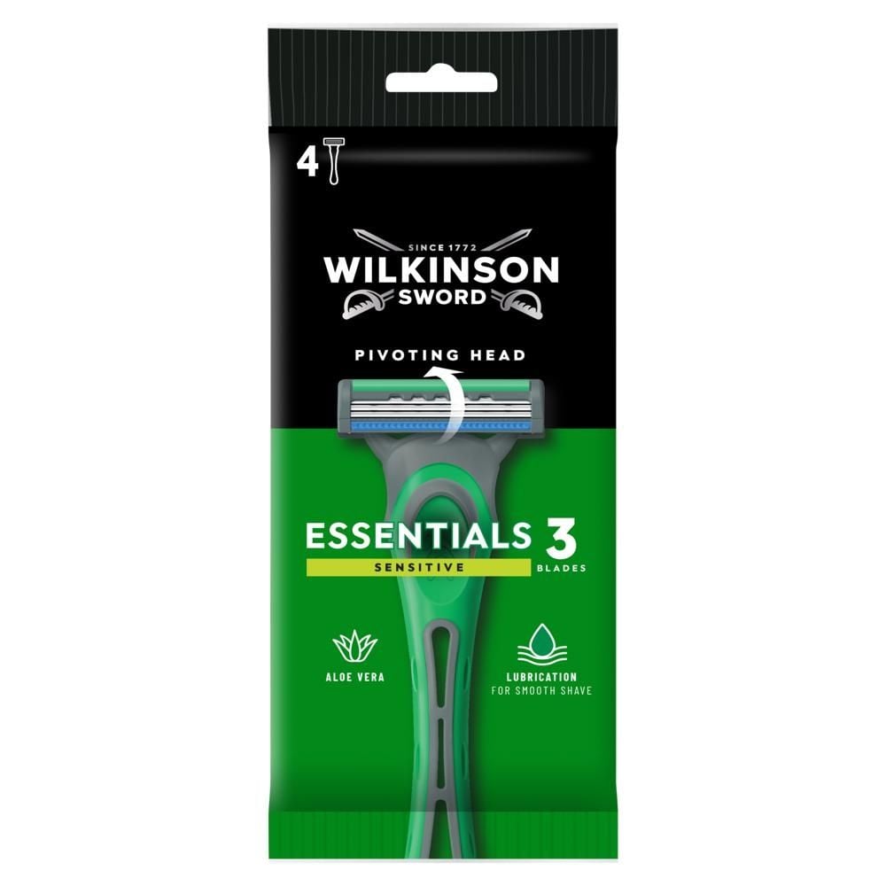 Wilkinson Sword Essentials 3 Sensitive 3-ostrzowa maszynka do golenia 4 sztuki