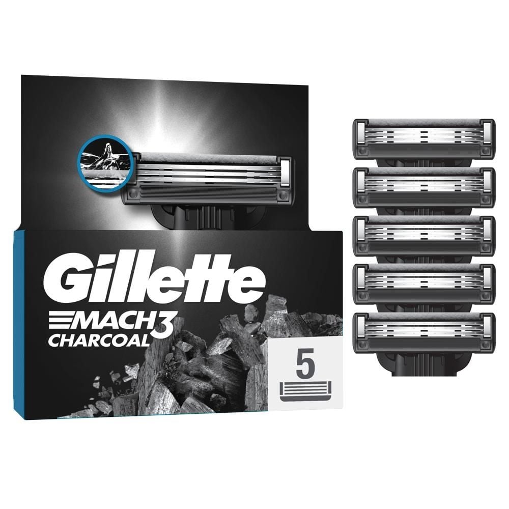 Gillette Mach3 Charcoal, Wkłady wymienne z 3 ostrzami do maszynki do golenia