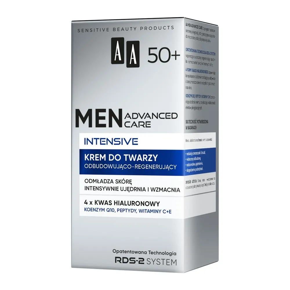 AA Men Advanced Care Intensive 50+ Krem do twarzy odbudowująco-regenerujący 50 ml