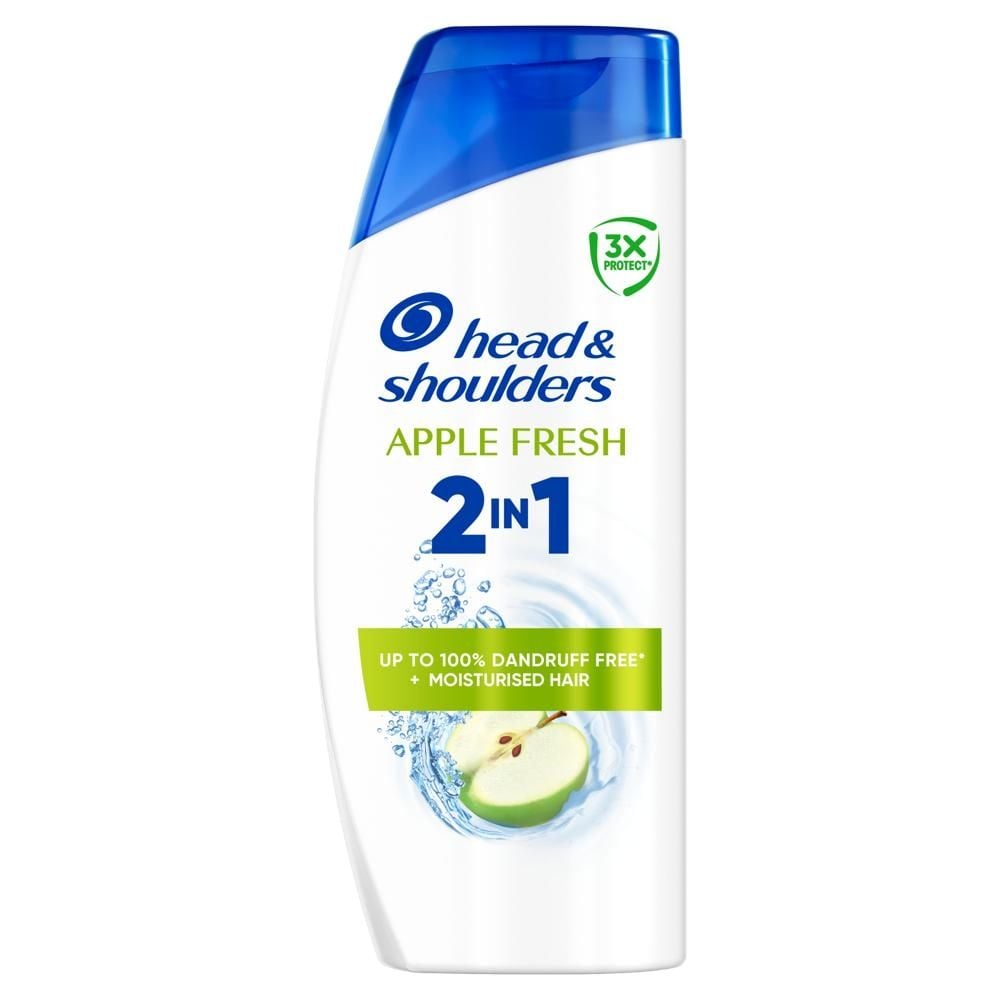 Head & Shoulders Apple Fresh 2w1 Szampon z Odżywką 400ml. Ochrona Przed Sebum i Swędzeniem