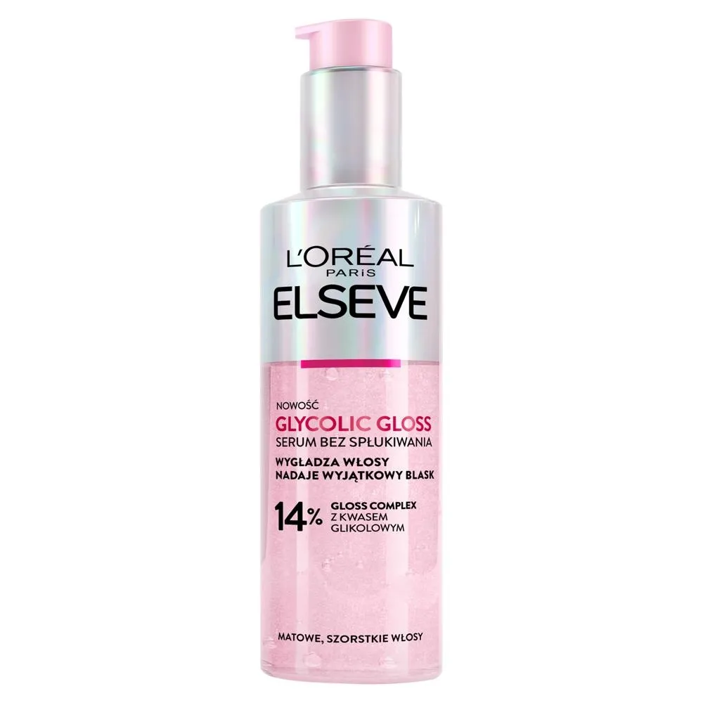 L'oréal Paris Elseve Glycolic Gloss Serum bez spłukiwania do włosów szorstkich i matowych 150 ml