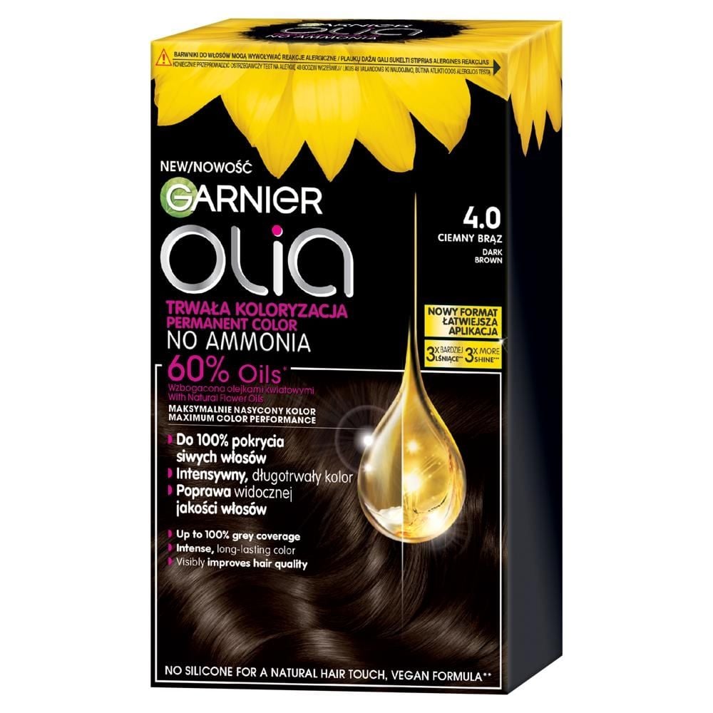 Garnier Olia Krem koloryzujący 4.0 ciemny brąz