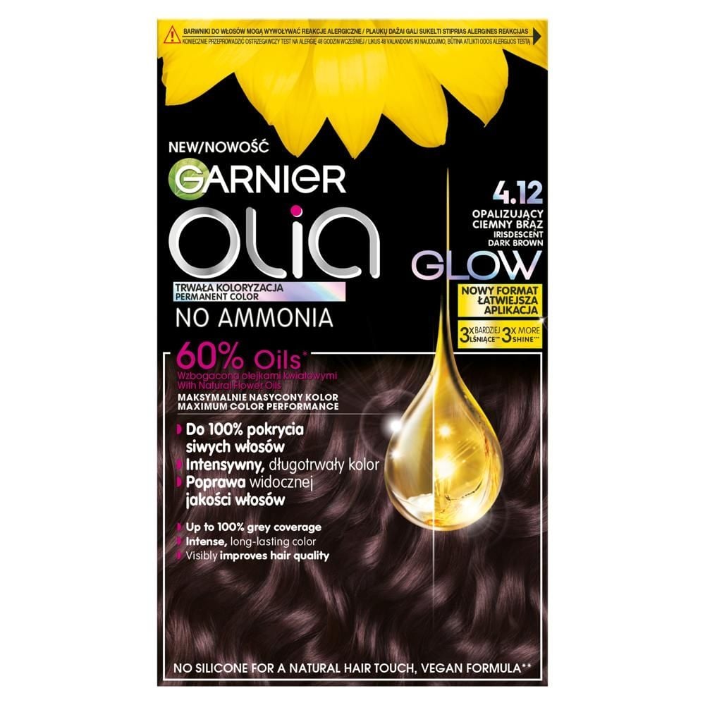 Garnier Olia Krem koloryzujący 4.12 opalizujący ciemny brąz