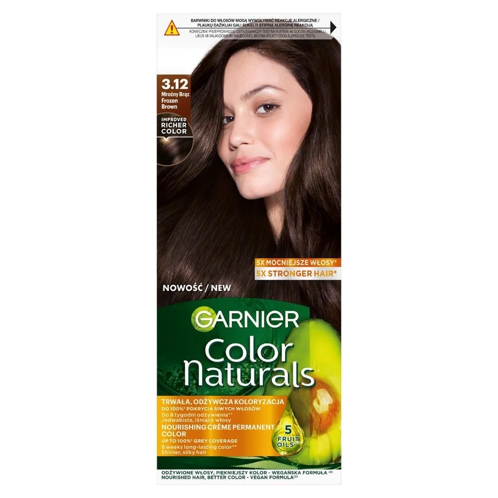 Garnier Color Naturals Krem koloryzujący 3.12 mroźny brąz
