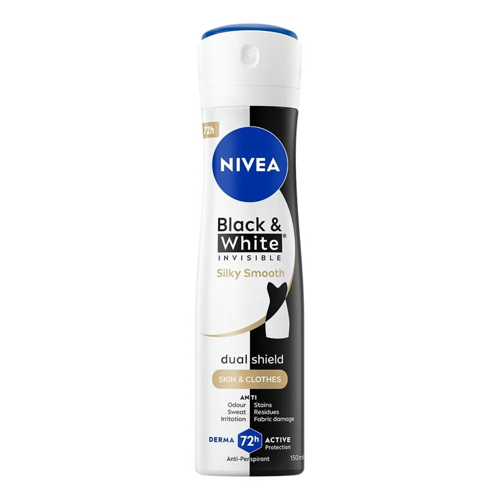 Nivea Black&White Invisible Silky Smooth Antyperspirant Spray 150 ml