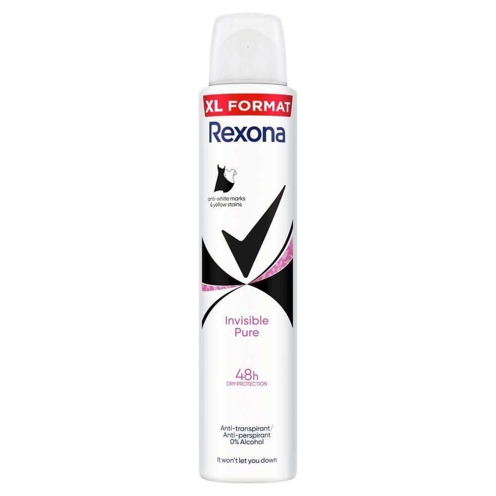 Rexona XL Invisible Pure Antyperspirant w aerozolu 200 ml