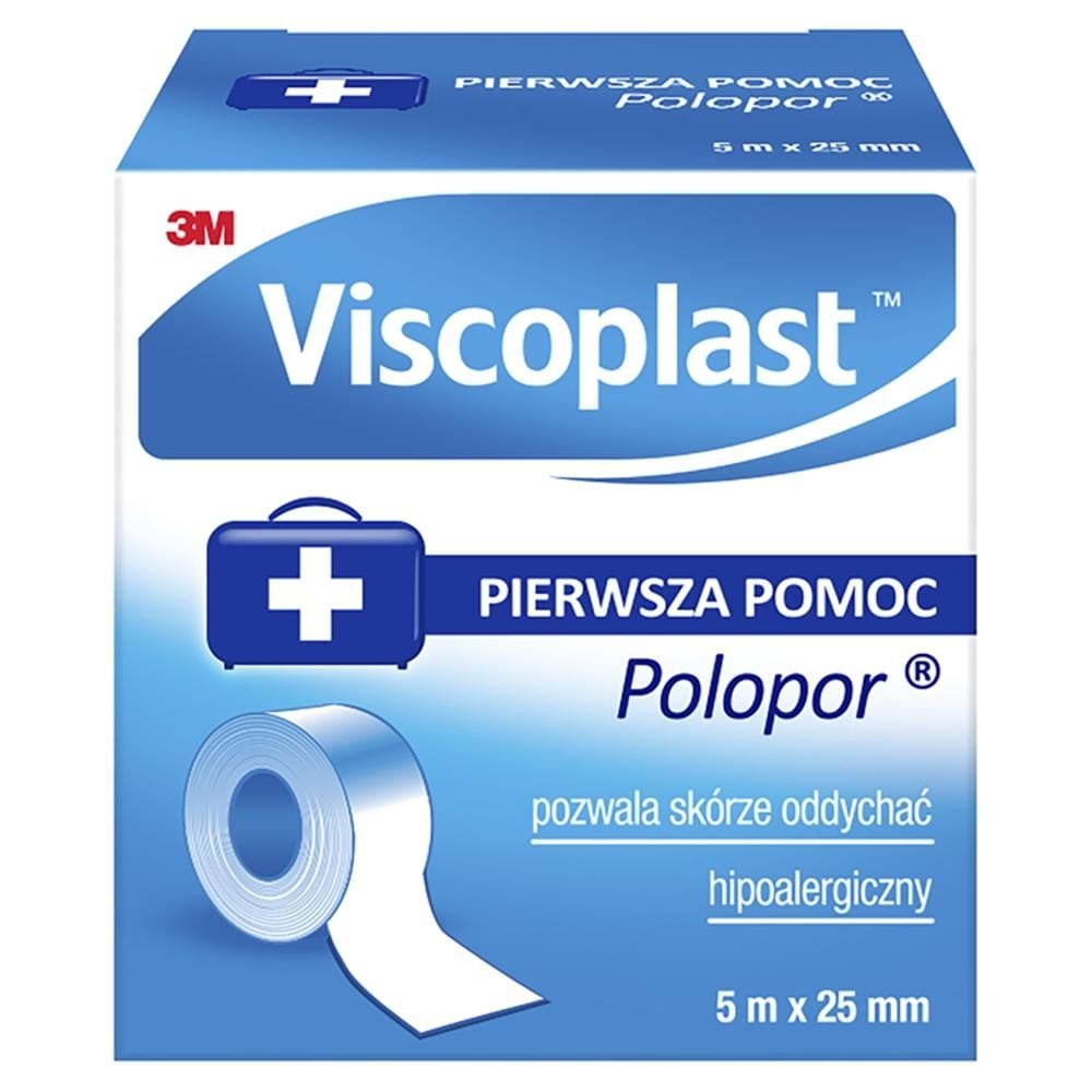 Viscoplast Polopor Przylepiec 5 m x 25 mm