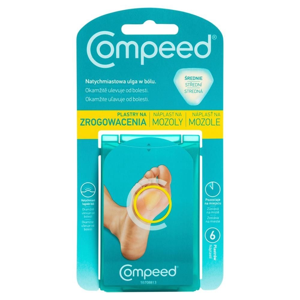 Compeed Wyrób medyczny plastry na zrogowacenia średnie 6 sztuk