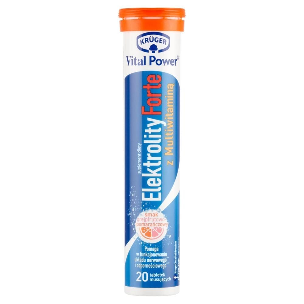 Krüger Vital Power Tabletki musujące elektrolity forte z multiwitaminą 86 g (20 sztuk)