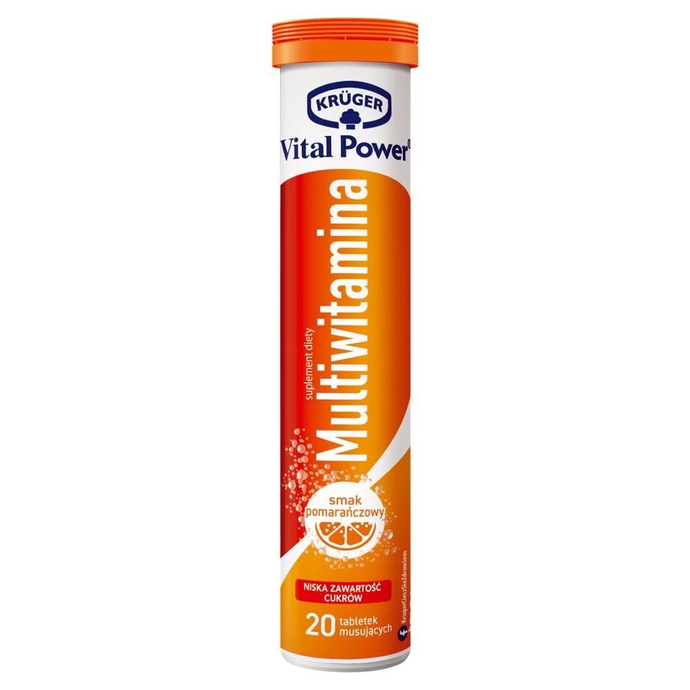 Krüger Vital Power Multiwitamina smak pomarańczowy 90 g (20 sztuk)