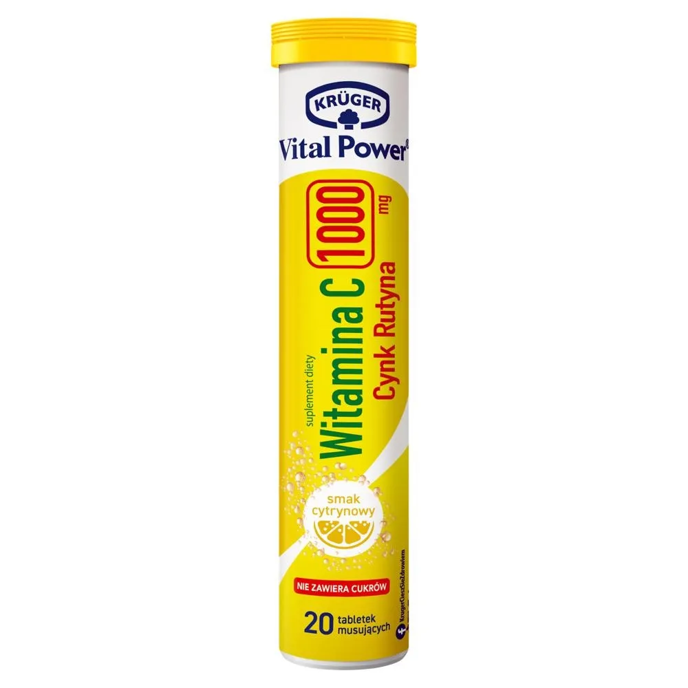 Krüger Vital Power Witamina C 1000 mg smak cytrynowy 80 g (20 sztuk)