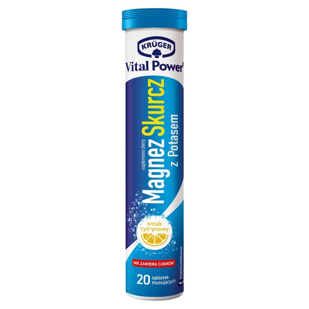 Krüger Vital Power Magnez skurcz z potasem smak cytrynowy 80 g (20 sztuk)