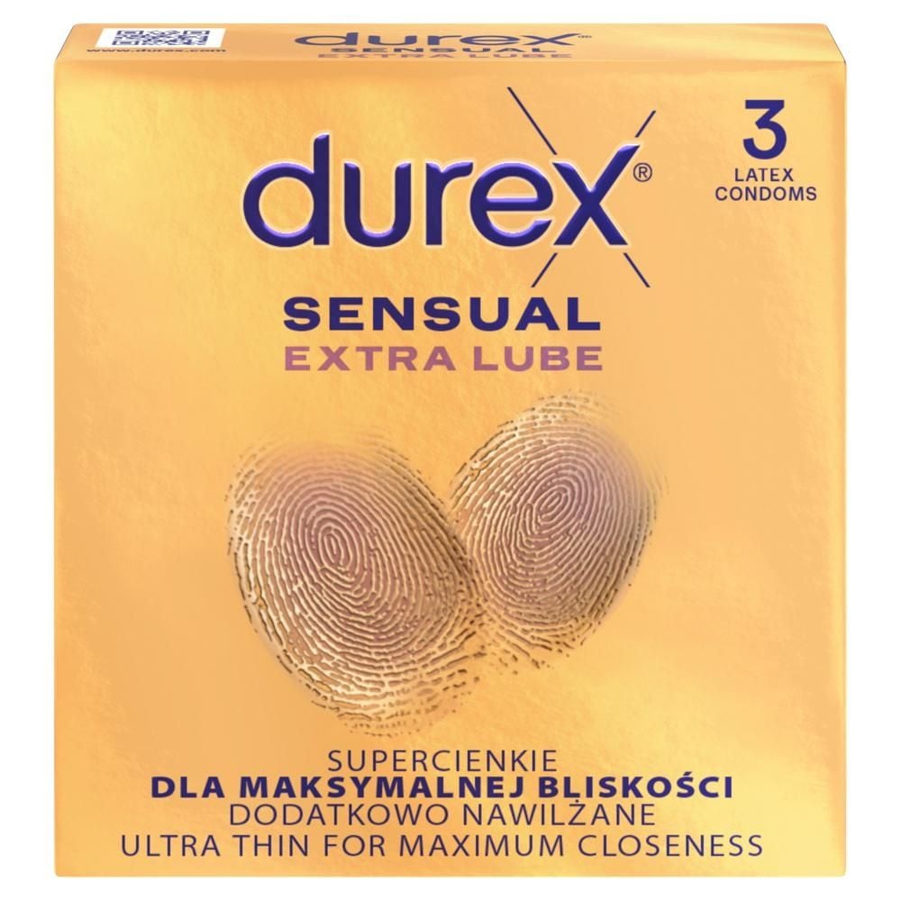 Durex Sensual Extra Lube Prezerwatywy 3 sztuki