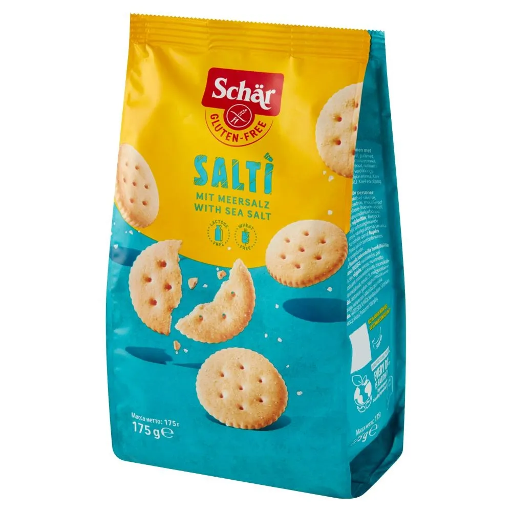 Schär Salti Bezglutenowe krakersy 175 g (58 sztuk)