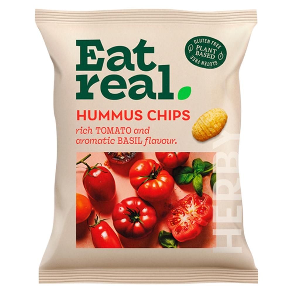 Eat Real Chrupki z ciecierzycy o smaku pomidora i bazylii 45 g