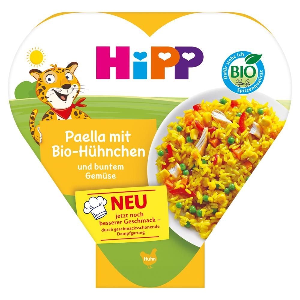 HiPP BIO Paella z kolorowymi warzywami i kurczakiem po 1. roku 250 g