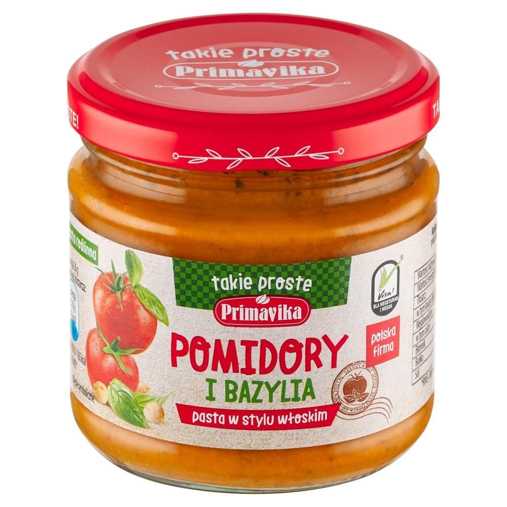 Primavika Pasta w stylu włoskim pomidory i bazylia 160 g
