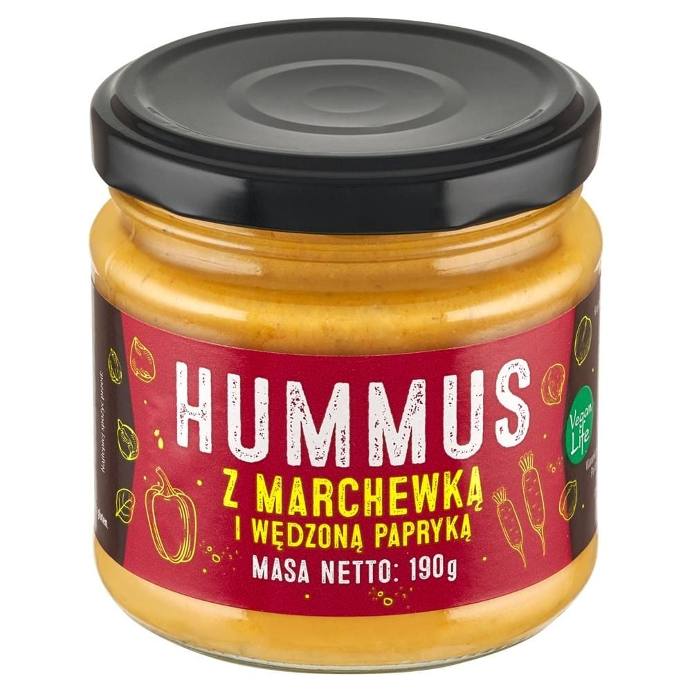 Vegan Life Hummus z marchewką i wędzoną papryką 190 g