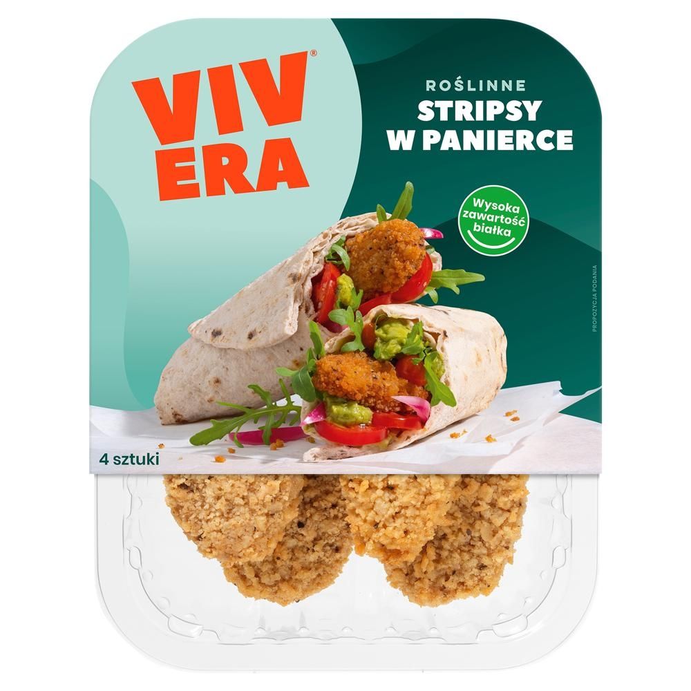 Vivera Roślinne stripsy w panierce 200 g (4 sztuki)