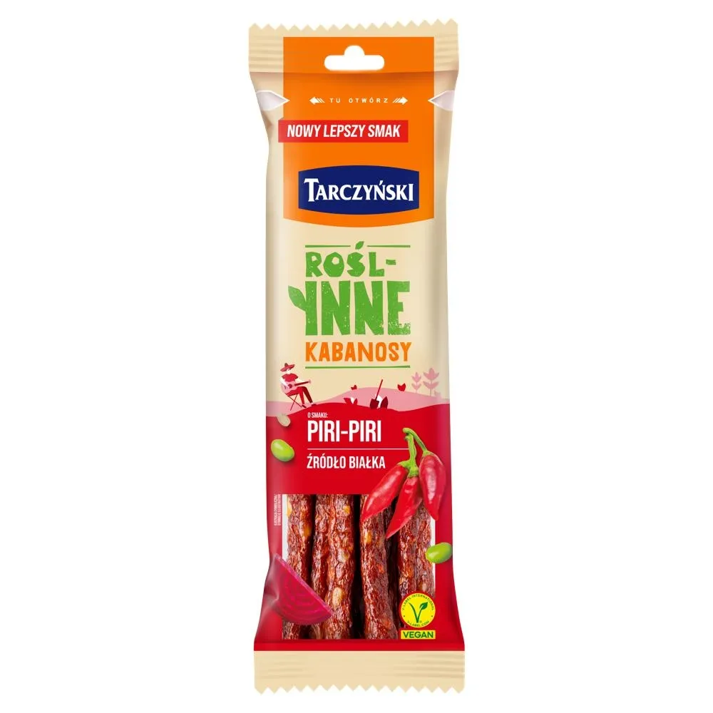 Tarczyński Roślinne kabanosy o smaku piri-piri 90 g