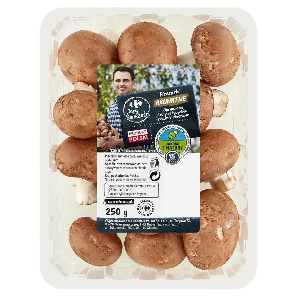 Carrefour Targ Świeżości Pieczarki brunatne 250 g