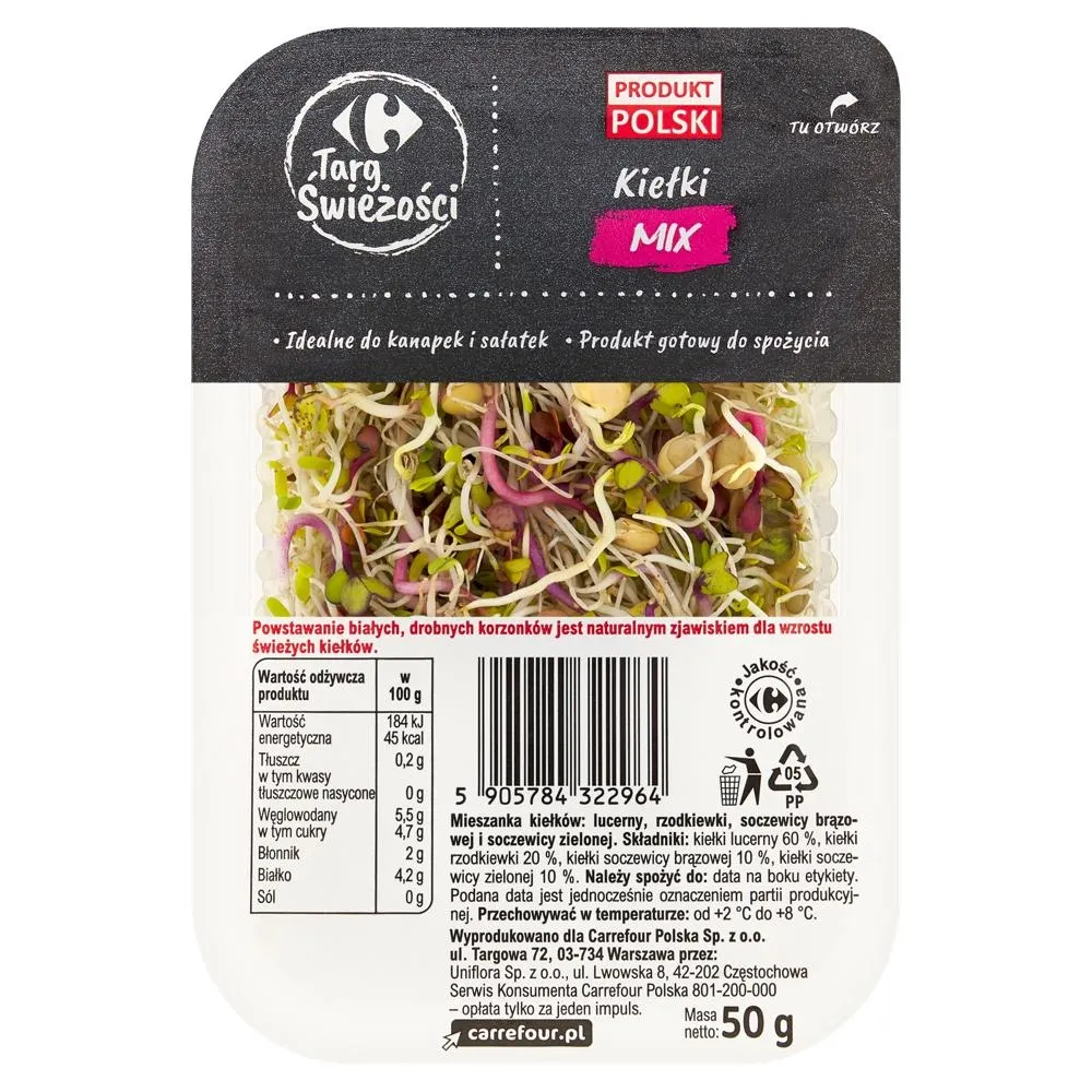 Carrefour Targ Świeżości Kiełki mix 50 g