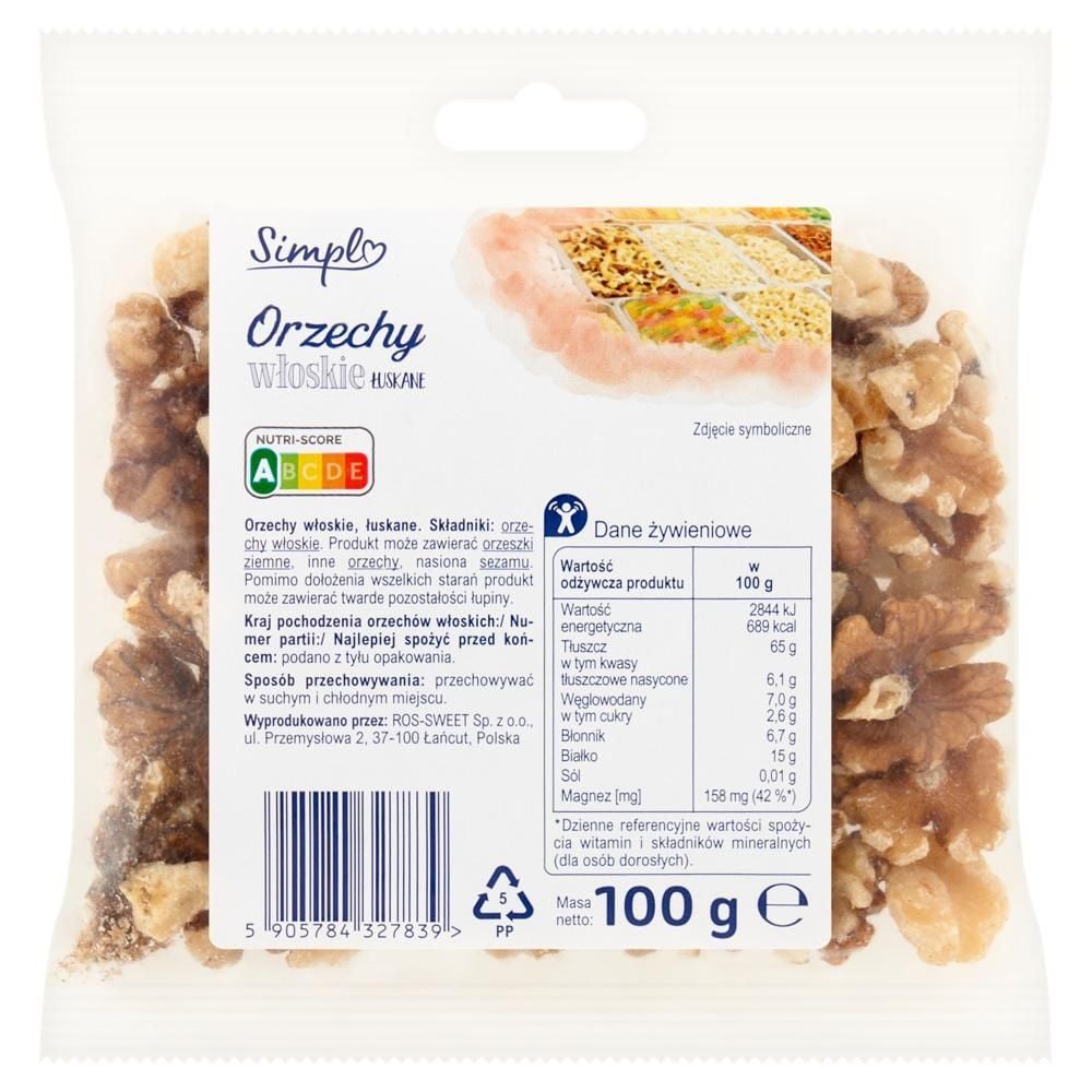 Simpl Orzechy włoskie łuskane 100 g