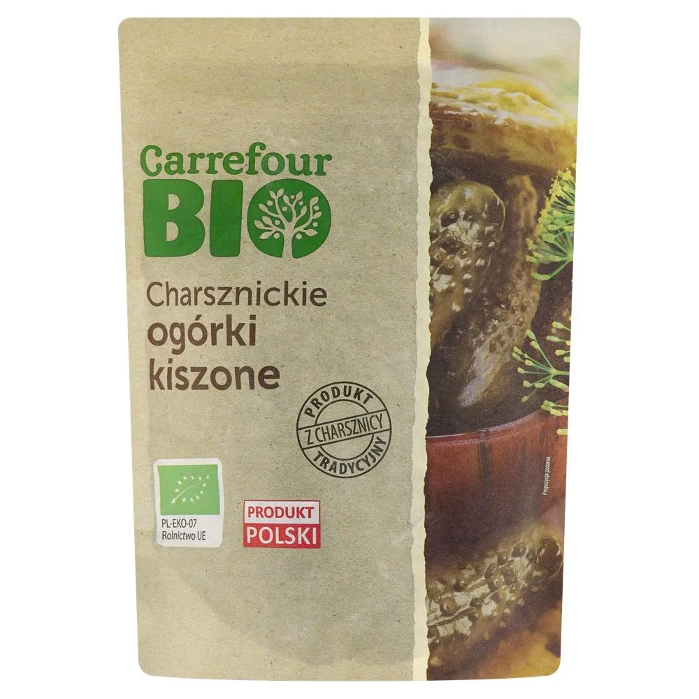 Carrefour Bio Charsznickie ogórki kiszone 1000 g