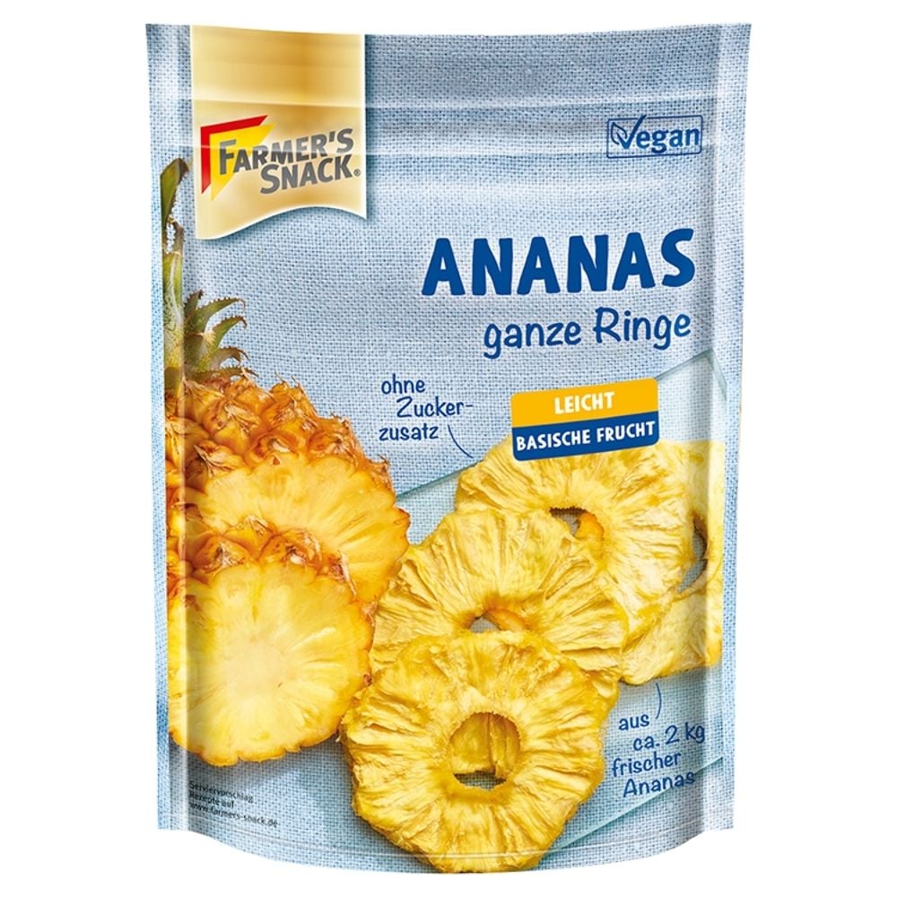 Farmer's Snack Krążki ananasa suszone 120 g
