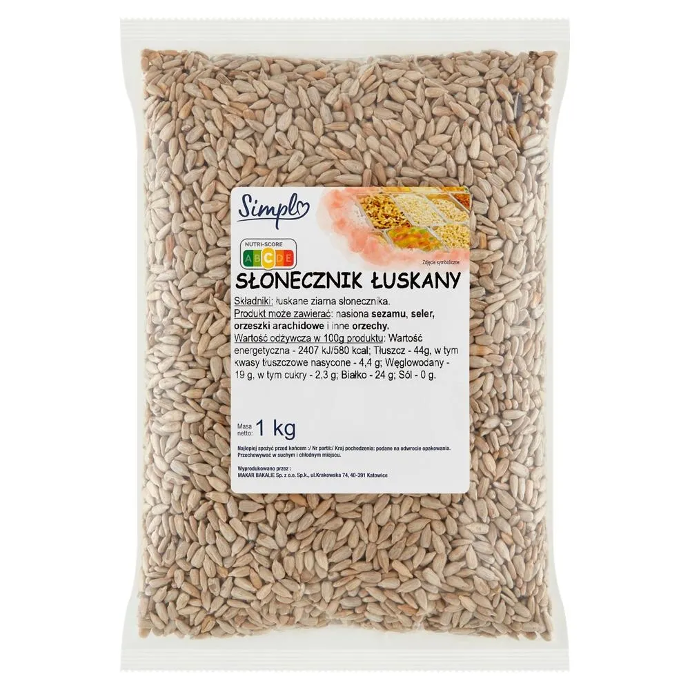 Simpl Słonecznik łuskany 1 kg