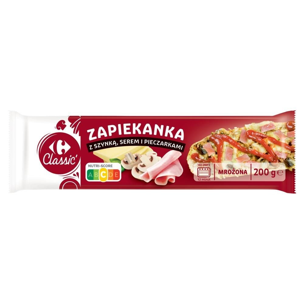 Carrefour Classic Zapiekanka z szynką serem i pieczarkami 200 g