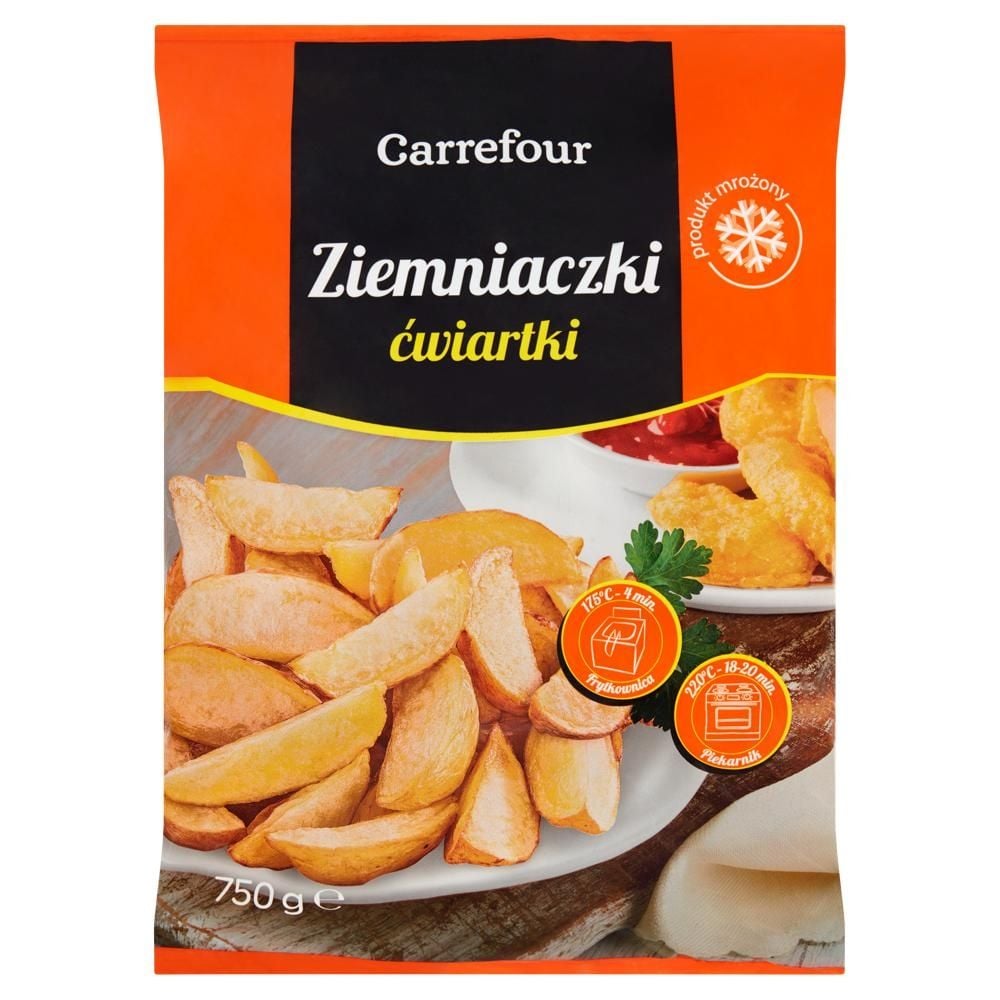 Carrefour Ziemniaczki ćwiartki 750 g