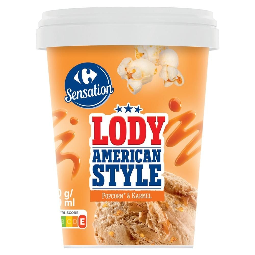 Carrefour Sensation American Style Lody popcorn & karmel 500 ml