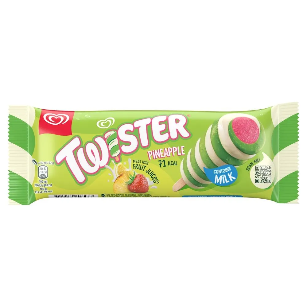 Twister Lody ananasowe tuskawkowo-cytrynowe i o smaku cytrynowo-limonkowym 80 ml