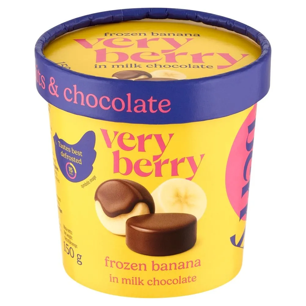 Very Berry Mrożony banan w mlecznej czekoladzie 150 g