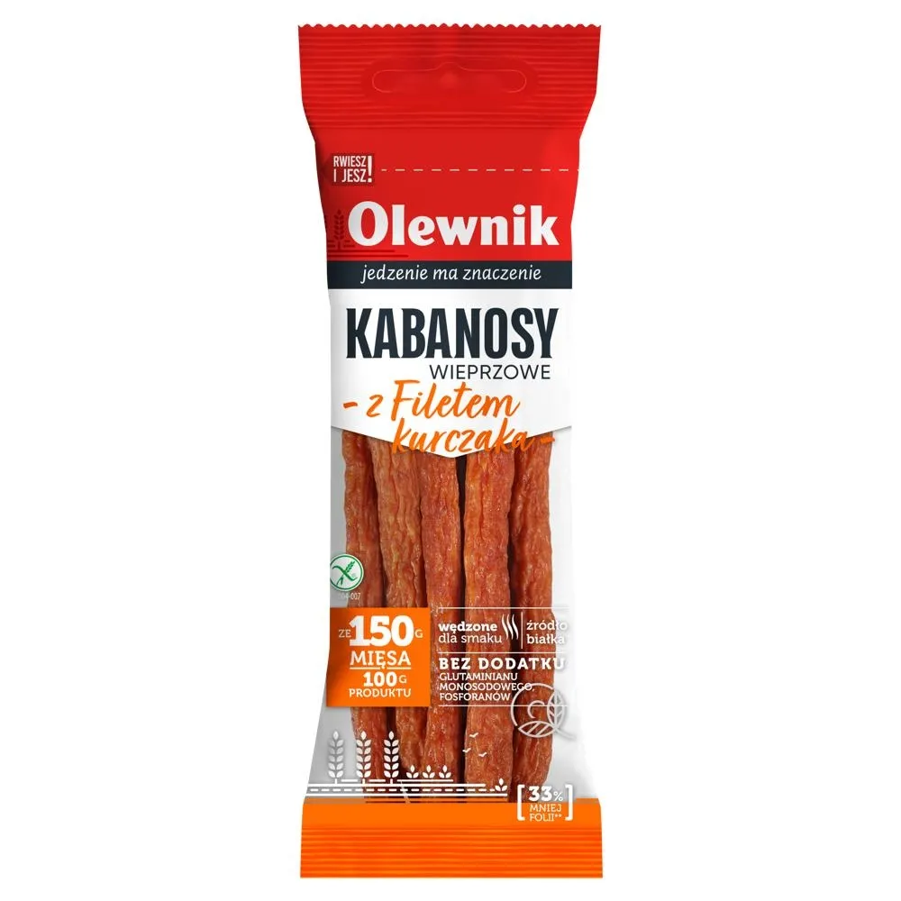 Olewnik Kabanosy wieprzowe z filetem z piersi kurczaka 105 g