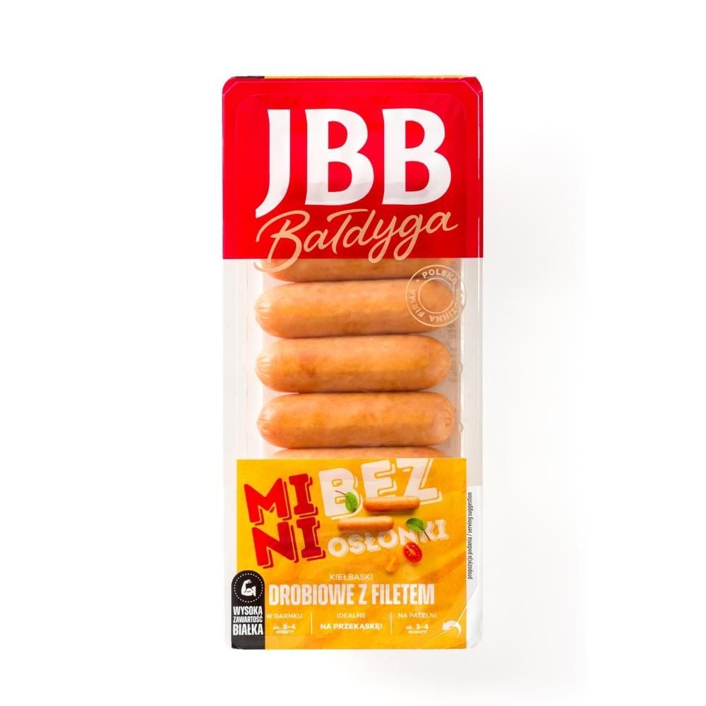JBB Bałdyga Kiełbaski drobiowe z filetem mini bez osłonki 0,180 kg