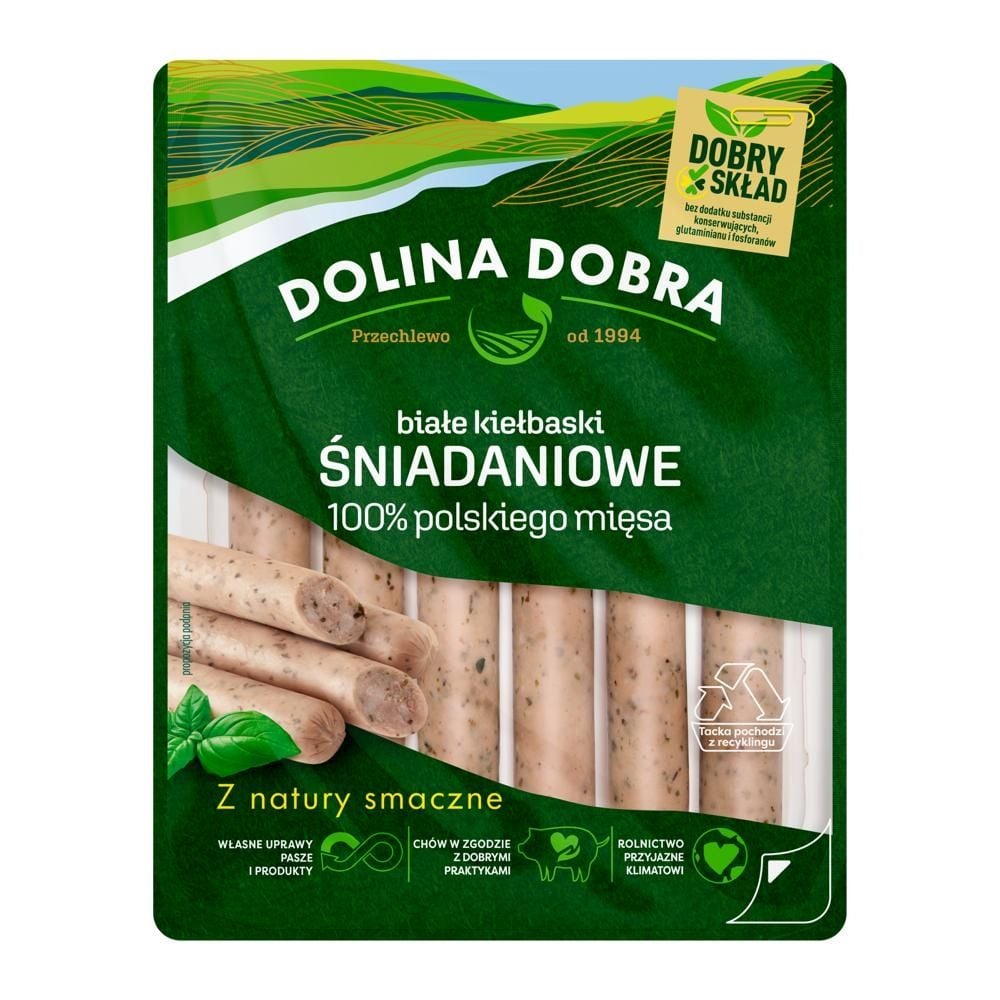 Dolina Dobra Białe kiełbaski śniadaniowe 200 g