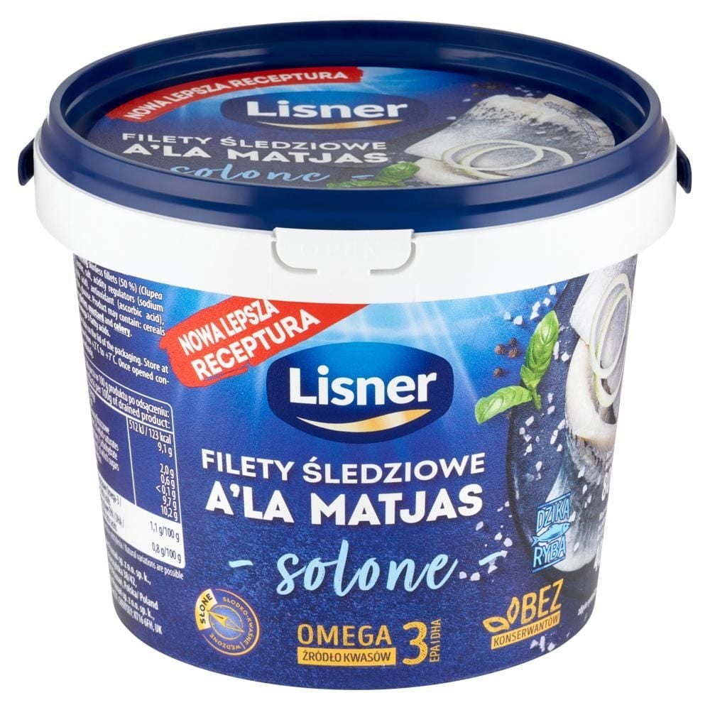 Lisner Filety śledziowe a'la matjas solone 800 g