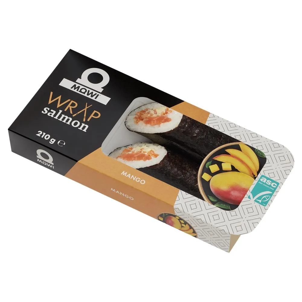 Mowi Wrap z surowym łososiem atlantyckim gotowaną marchwią i serkiem o smaku mango 210 g