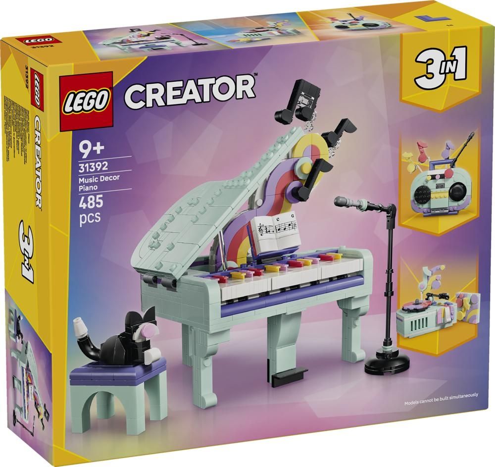 LEGO Creator 3 w 1 Dekoracyjny fortepian z kotem 31392