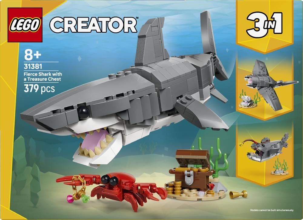 LEGO Creator Groźny rekin i skrzynia ze skarbem 31381