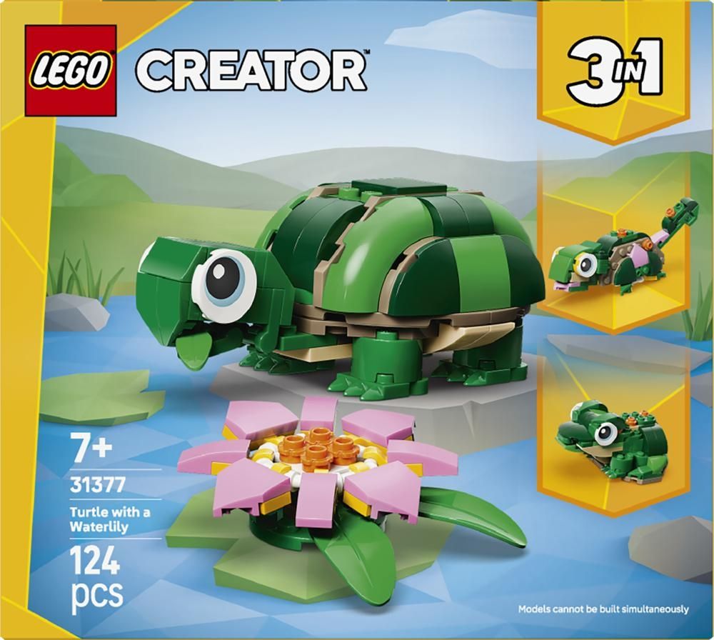 LEGO Creator 3 w 1 Żółw i kwiat lilii wodnej 31377