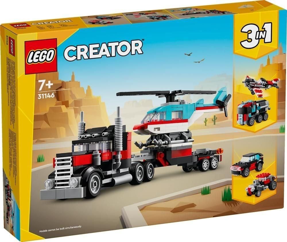 LEGO Creator 31146 Ciężarówka z platformą i helikopterem