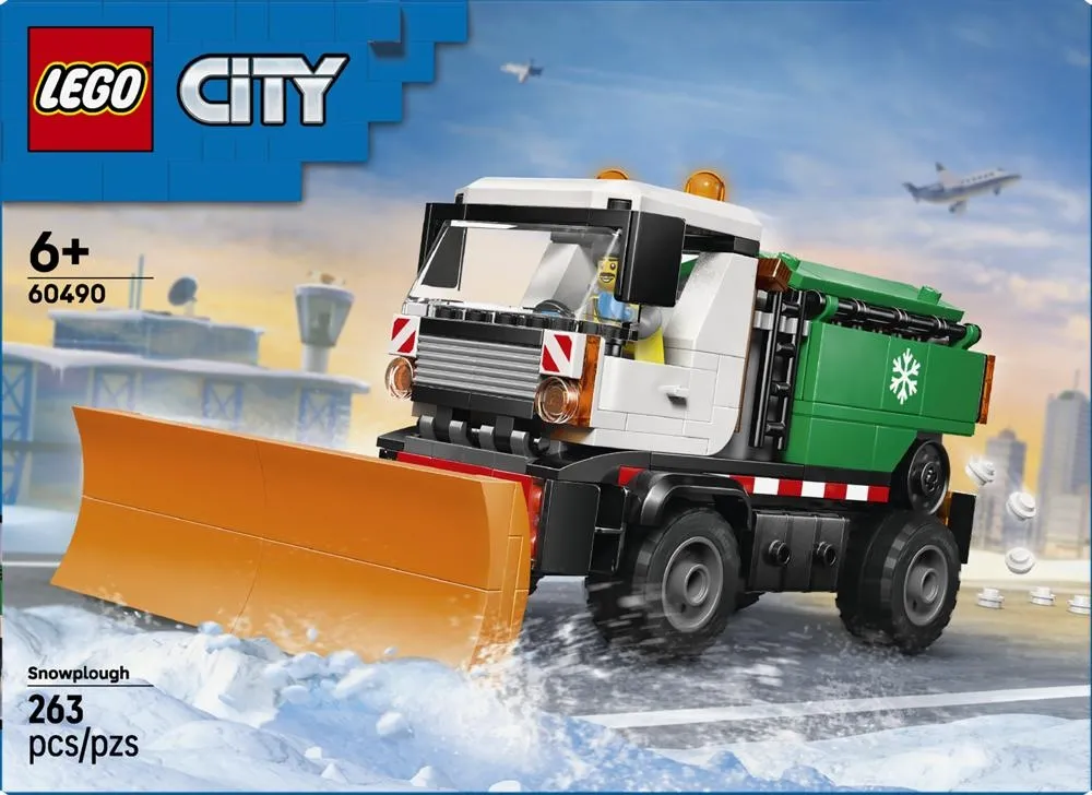 LEGO City Pług śnieżny 60490, zestaw z minifigurką