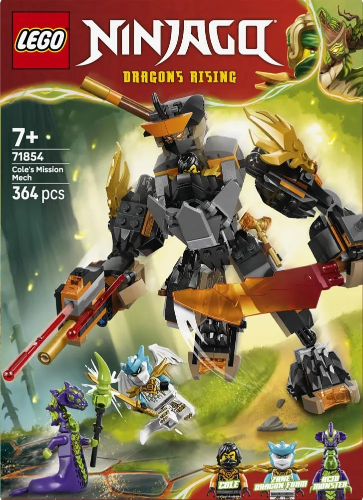 LEGO NINJAGO Mech specjalny Cole’a i Zane w smoczej zbroi 71854