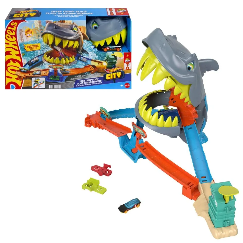 Hot Wheels City Rekin Starcie na plaży Tor Zestaw JHL96