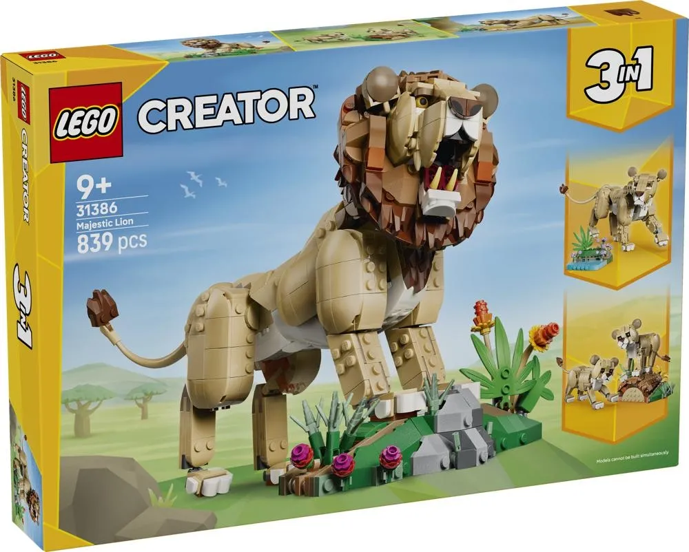 LEGO Creator 3 w 1 Dzikie zwierzęta: Dumny lew 31386