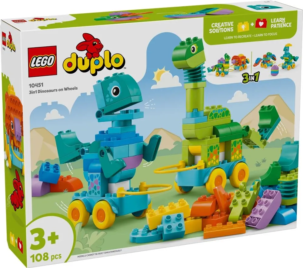 LEGO DUPLO 10451 3 w 1 Dinozaury na kółkach