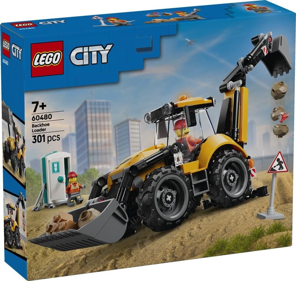 LEGO City Żółta koparko-ładowarka 60480